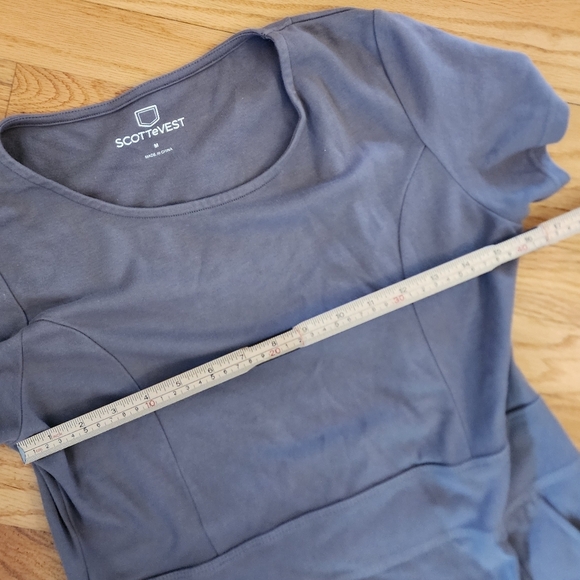 Scottevest Daisy TShirt Dress Size Medium Charcoal Travel Tennis Sporty Golf - Picture 12 of 14